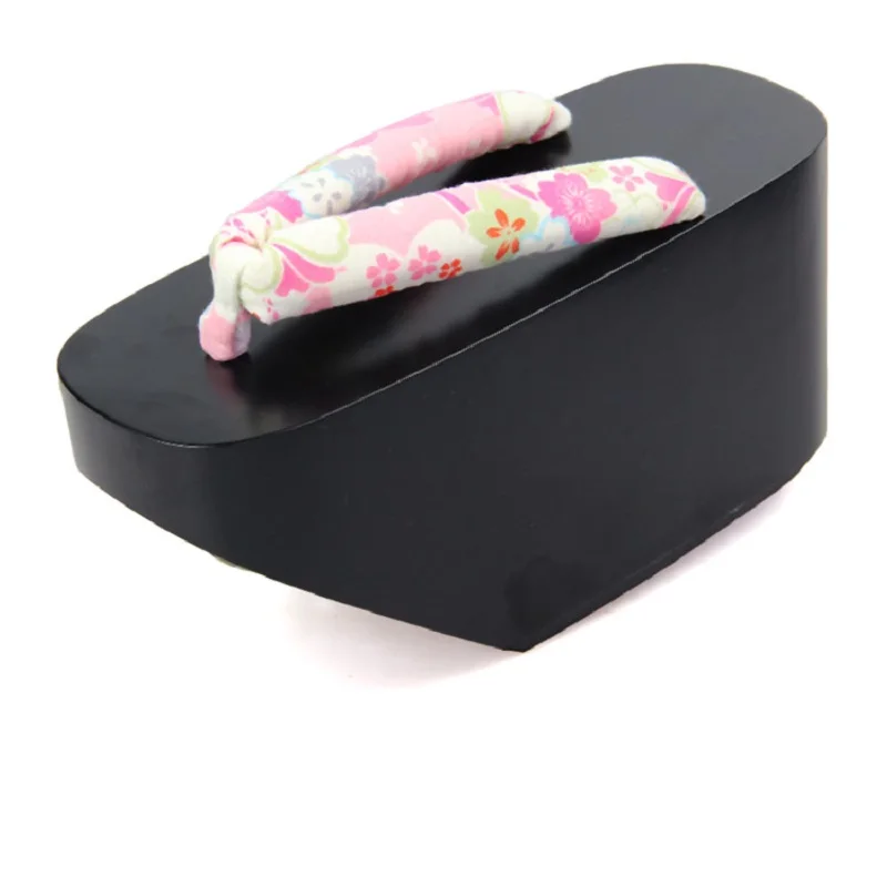 Japanese Geisha Clogs Dance Princess Wooden Decoration Thick Bottom 10cm High Heels