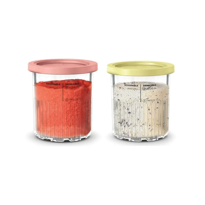 For Creami Deluxe 11-In-1 XL Family Size NC500/NC501 Pints 24 Oz - Dishwasher Safe, , Leak Proof 2 Pcs-A99X