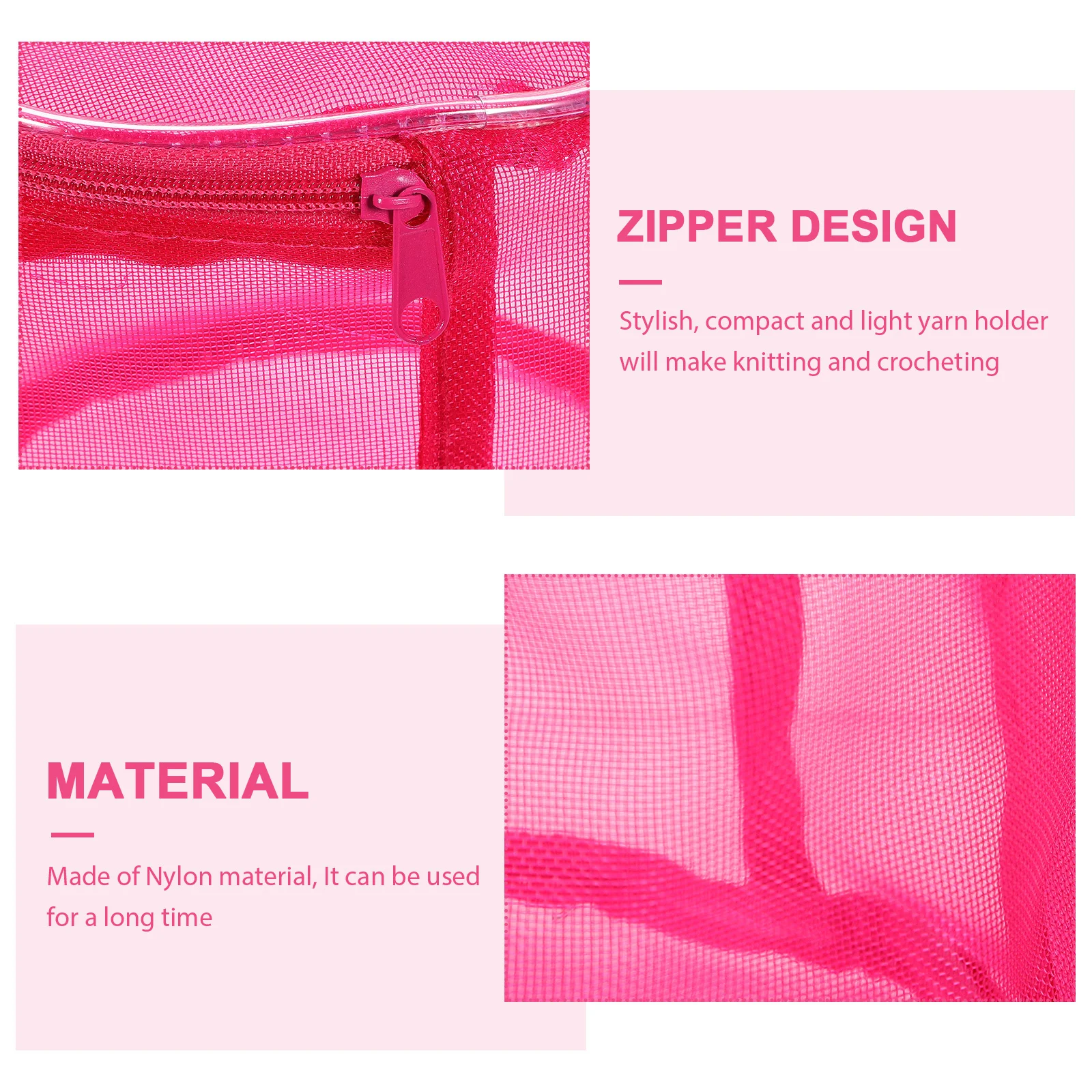 روزي الكروشيه الغزل تخزين حامل دائم النايلون مقبض الحياكة غزل الصوف حقيبة التخزين حقيبة محمولة حقيبة الحياكة #5