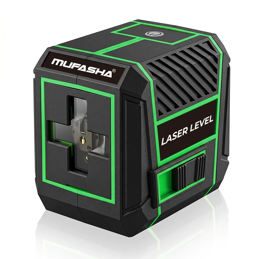 Nível a Laser MG2 com Feixe Verde, 2 Linhas, Auto-Nivelante 120 °   Ferramenta de Medição de Ângulo de Linha Cruzada para Construção DIY