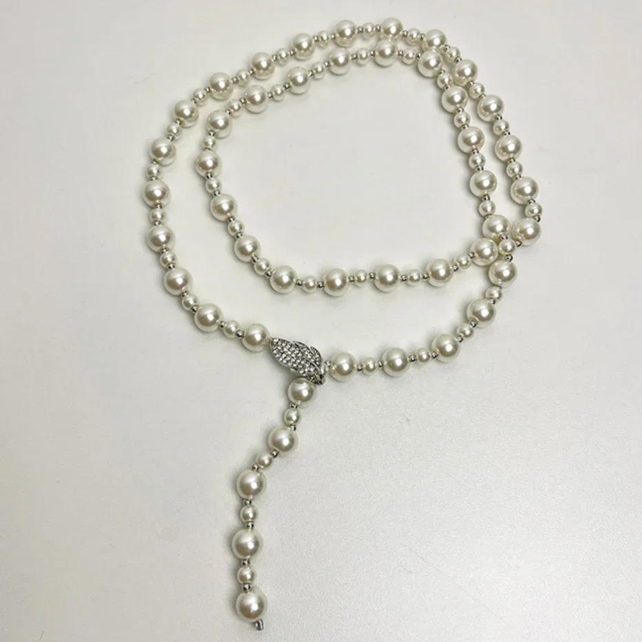 

ДЛИННОЕ ОЖЕРЕЛЬЕ С БЕЛЫМ КРУГЛЫМ ЖЕМЧУГОМ 32 ДЮЙМА 5–8 ММ