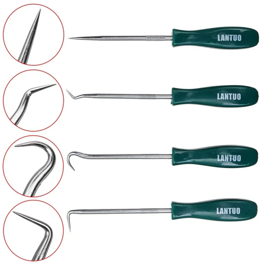 4Pcs 135mm Car Auto Vehicle Oil Seal Screwdrivers Set O-Ring Seal Gasket Puller Remover Pick Hooks Tools