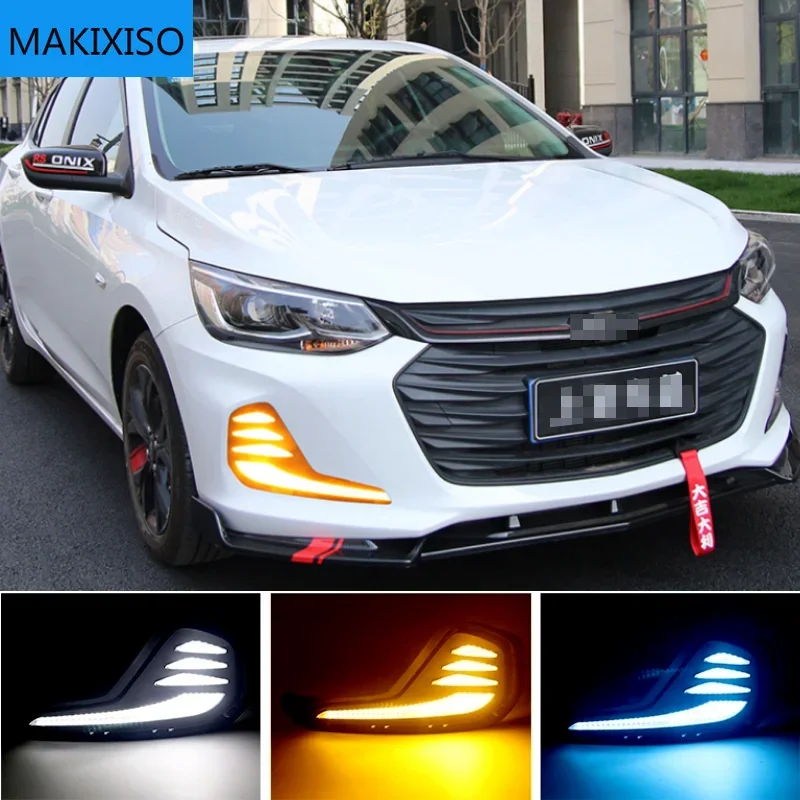 

1 Pair For Chevrolet Cavalier 2020 Daytime Running Lights Turn Signal Fog Lamp Cover LED DRL Car Styling