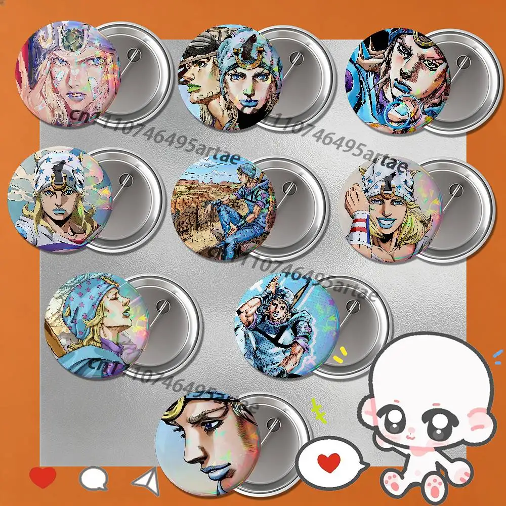 Johnny Joestar J-Jojo Badges 25 32 44 58 75 mm Round Cosplay Pin Fans Collect Friends Gifts Brooch Souvenir Custom