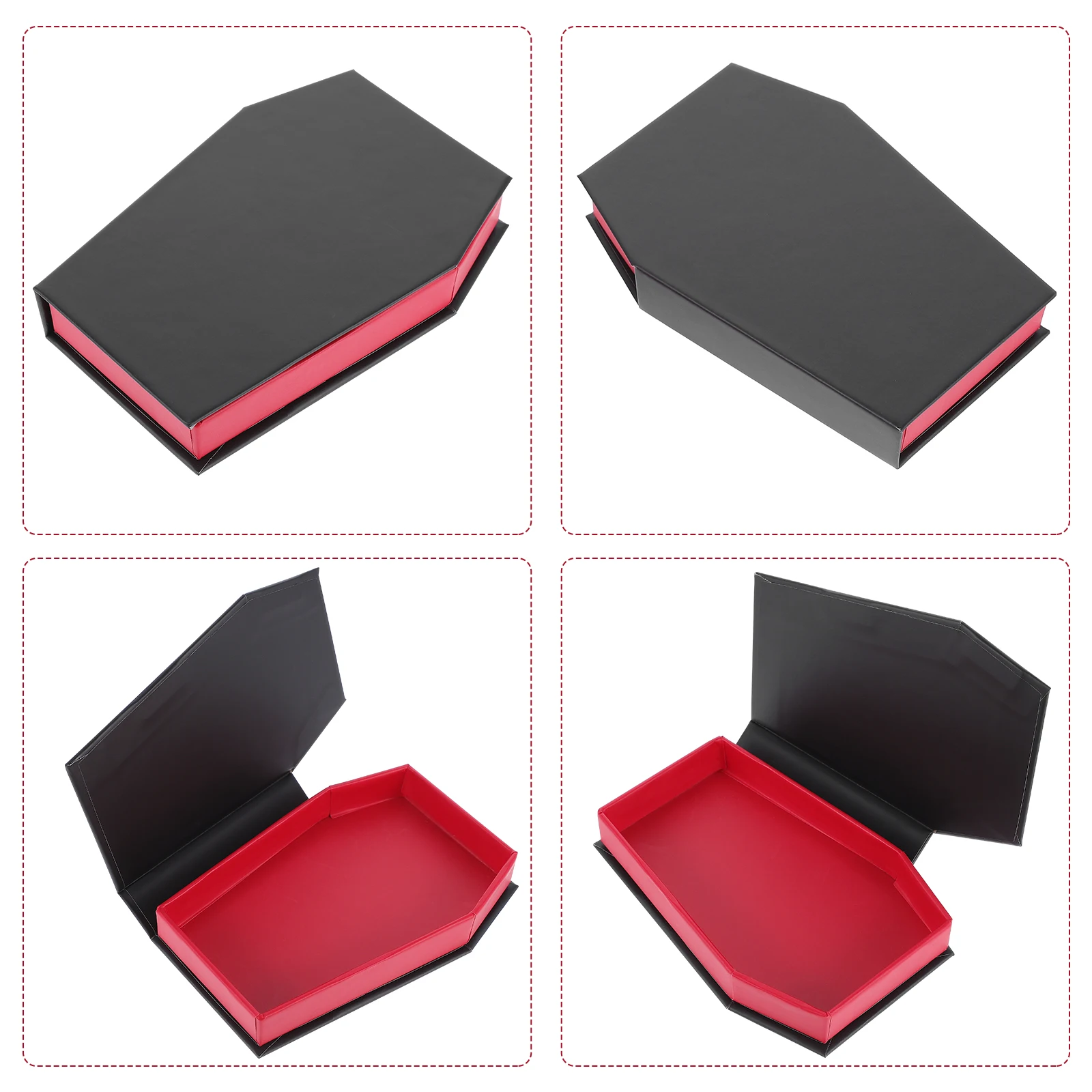 

Storage Box Casket Jewelry Boxes Decorative Red Paper Coffin Shape