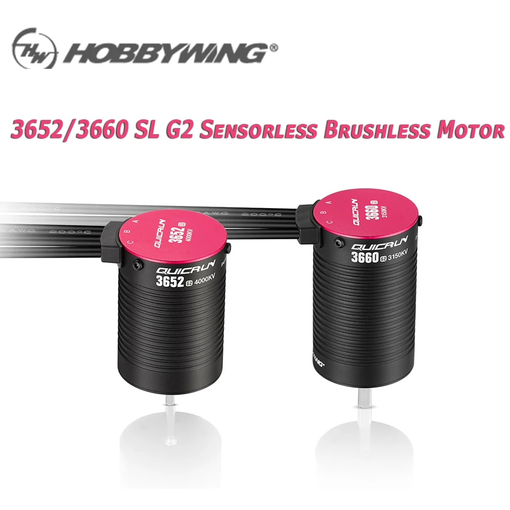 

HobbyWing QuicRun 3652/3660 SL G2 Sensorless Brushless Motor Waterproof 2-3S Suitable For 1/10 RC Car Monster Truck Buggy Car