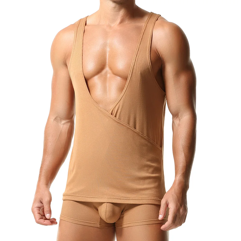 Men's Split Sling Vest V-Neck Sexy Men's Top