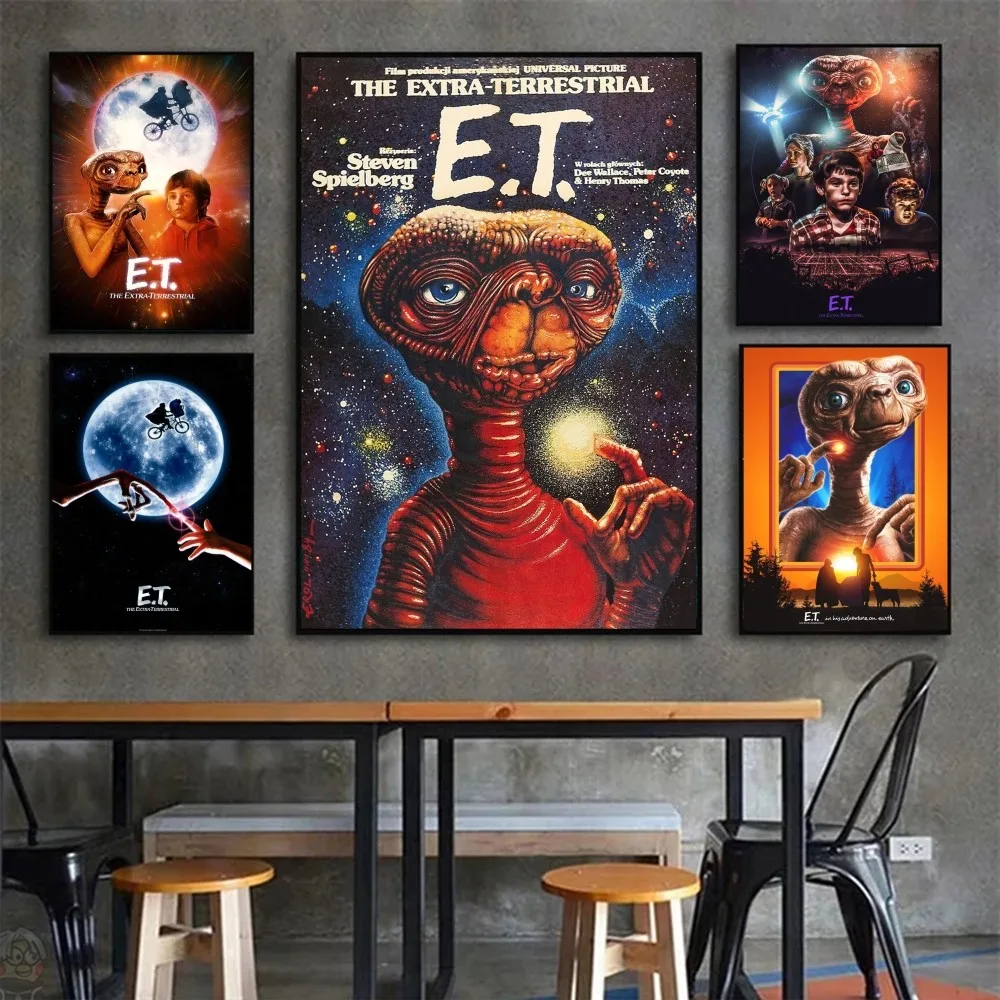 Movie E.T. The Extra-Terrestrial Poster Wall Art Home Decor Room Decor Digital Painting Living Room Restaurant Kitchen Art