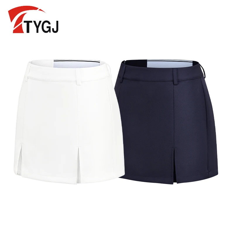 

TTYGJ suit short skirt autumn new golf half length pants skirt slimming high waist Korean version pleated sports skirt