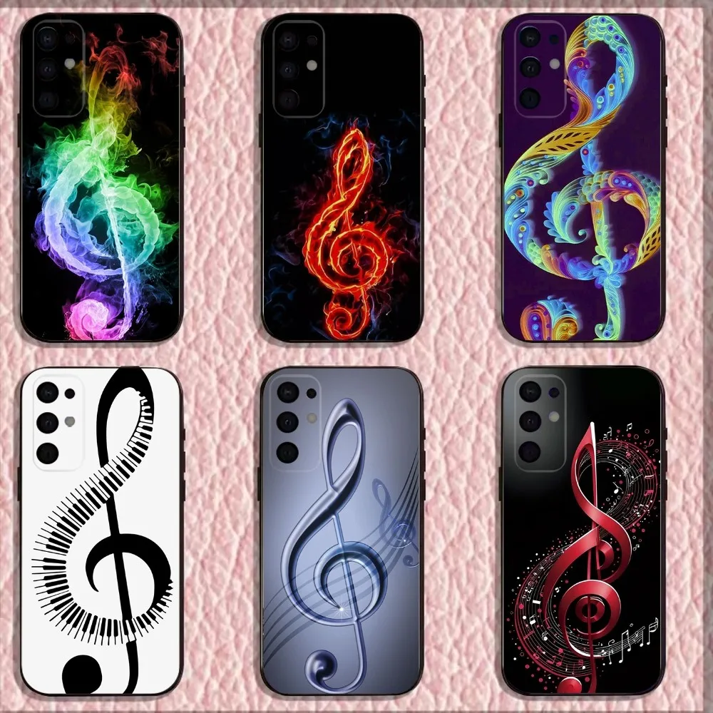 

Treble Clef Music Note Phone Case For Samsung S25,S24,S21,S22,S23,S30,Ultra,S20,Plus,Fe,Lite,Note,10,9,5G Black Cover