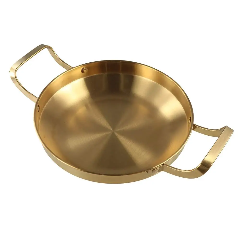 دائم شواء لوحة مقلاة وعاء للسلطة الفولاذ المقاوم للصدأ وعاء جاف 22/24/26/28/30 سنتيمتر سميكة إناء/ قدر #3