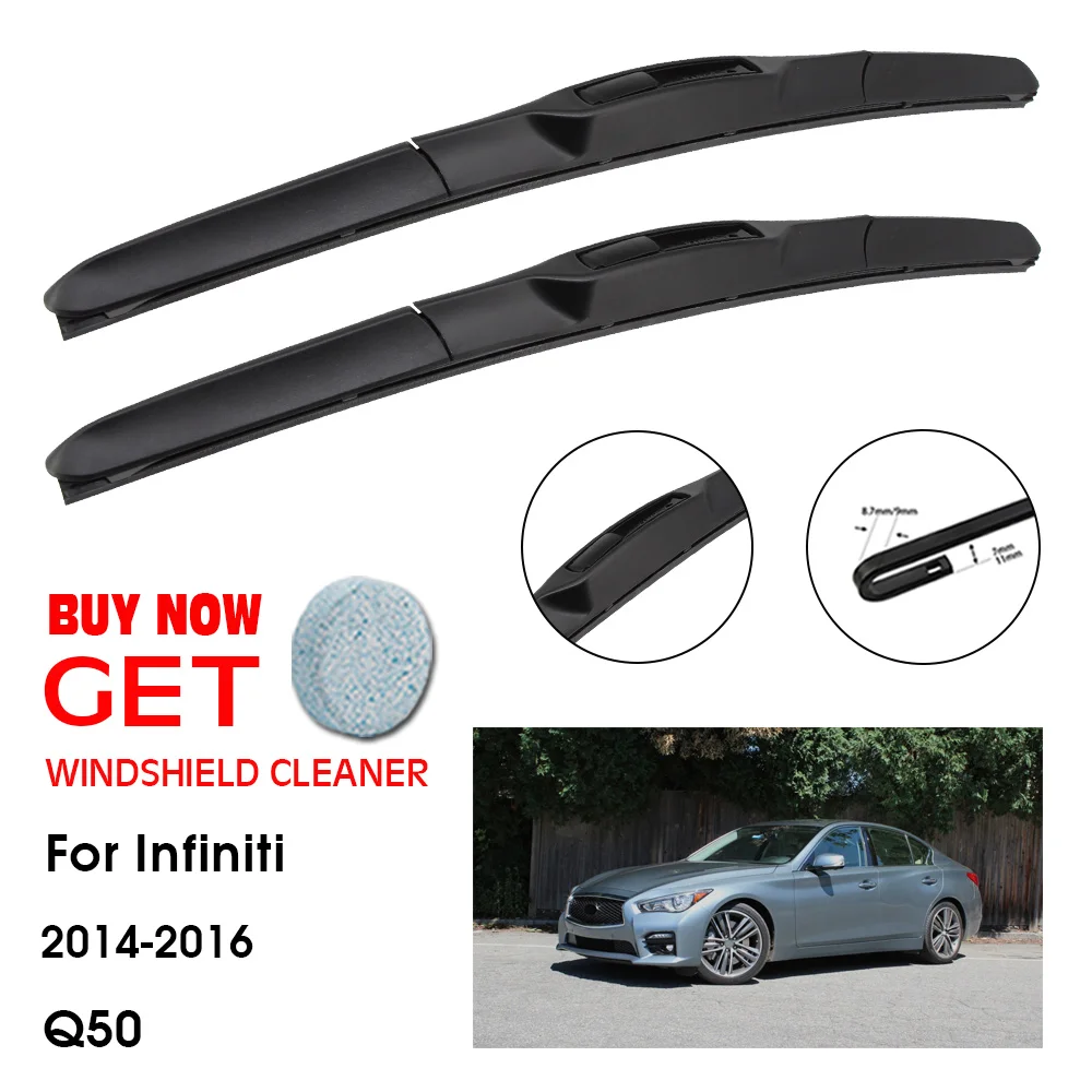 

Car Wiper For Infiniti Q50 26"+17" 2014-2016 Front Window Washer Windscreen Windshield Wipers Blades Accessories