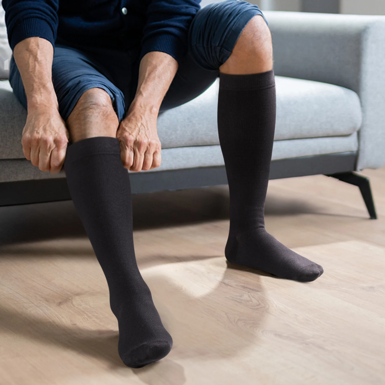 Компрессионные носки YUEDGE для мужчин и женщин, длинные беговые велосипедные бейсбольные спортивные носки, дорожные летные носки, 5 пар