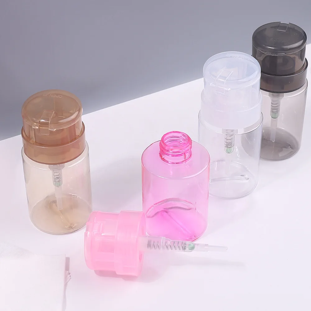 2026 1Pcs Refillable Bottles Push-type Bottling Empty Pump Dispenser Bottle for Nail Polish and Makeup Remover Bottle Packaging view 5