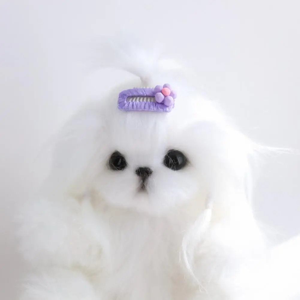 Dog Cat Hairpin Cartoon Dress Up Pet Hair Pin Wear-resistant Flower Kitten BB Clip Decorative Puppy Barrette Hair Accessories