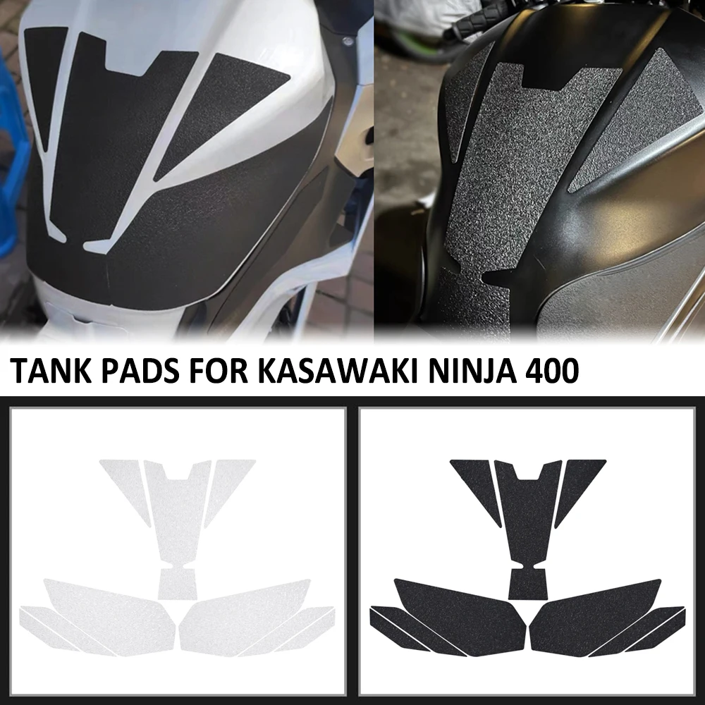 

NEW Motorcycle Anti Slip Fuel Oil Tank Pad Side Knee Grip Decal Protector Sticker Pads For Kawasaki Ninja 400 Ninja400