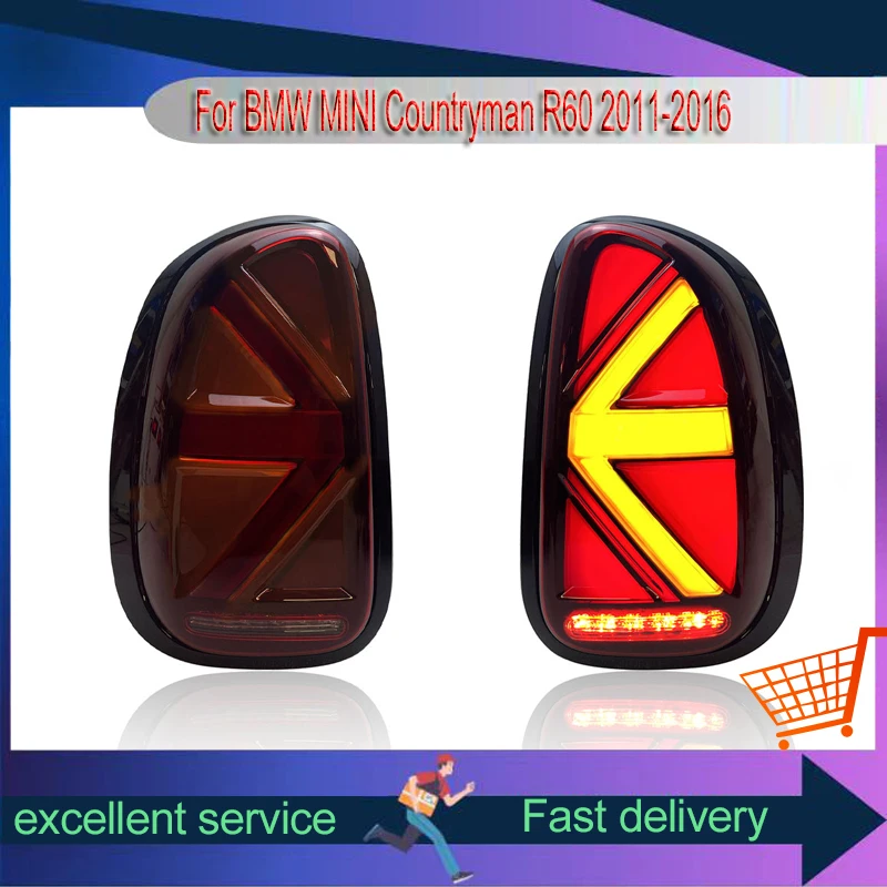 2 PCS Auto Lights For BMW MINI Countryman R60 2011-2016 Tail Lamp Modified DRL Taillight LED Horse Race Tool Car Accessories