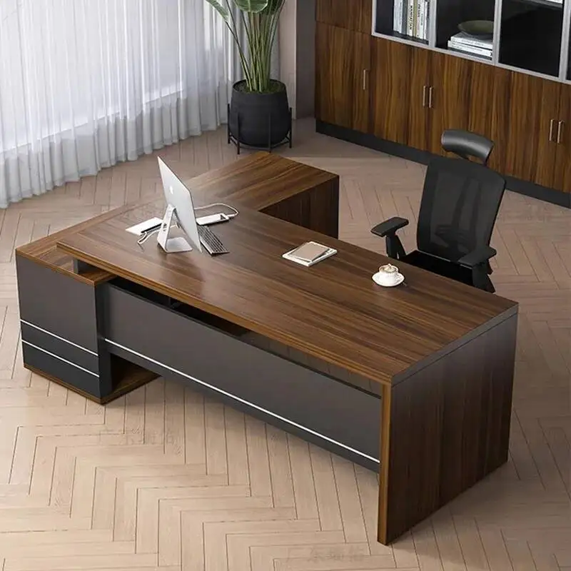 

Luxury Wooden Office Desk Crafts Display Minimalist Nordic European Office Desk Organizers Study Meuble Bureau Lounge Furniture