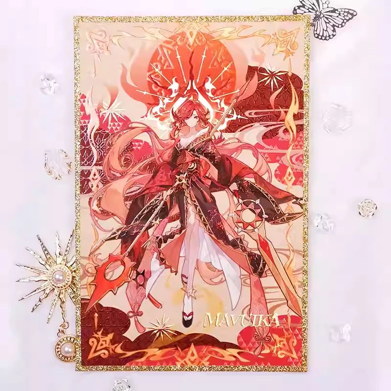 Official Original Game Genshin Impact Mavuika Signature Board Cosplay Colored Paper Props Collection Gift