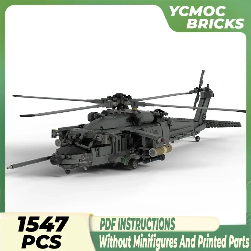 Military Helicopter Model Moc Building Bricks MH-60L Black Hawk Technology Modular Blocks Gifts Christmas Toys DIY Sets Assembly