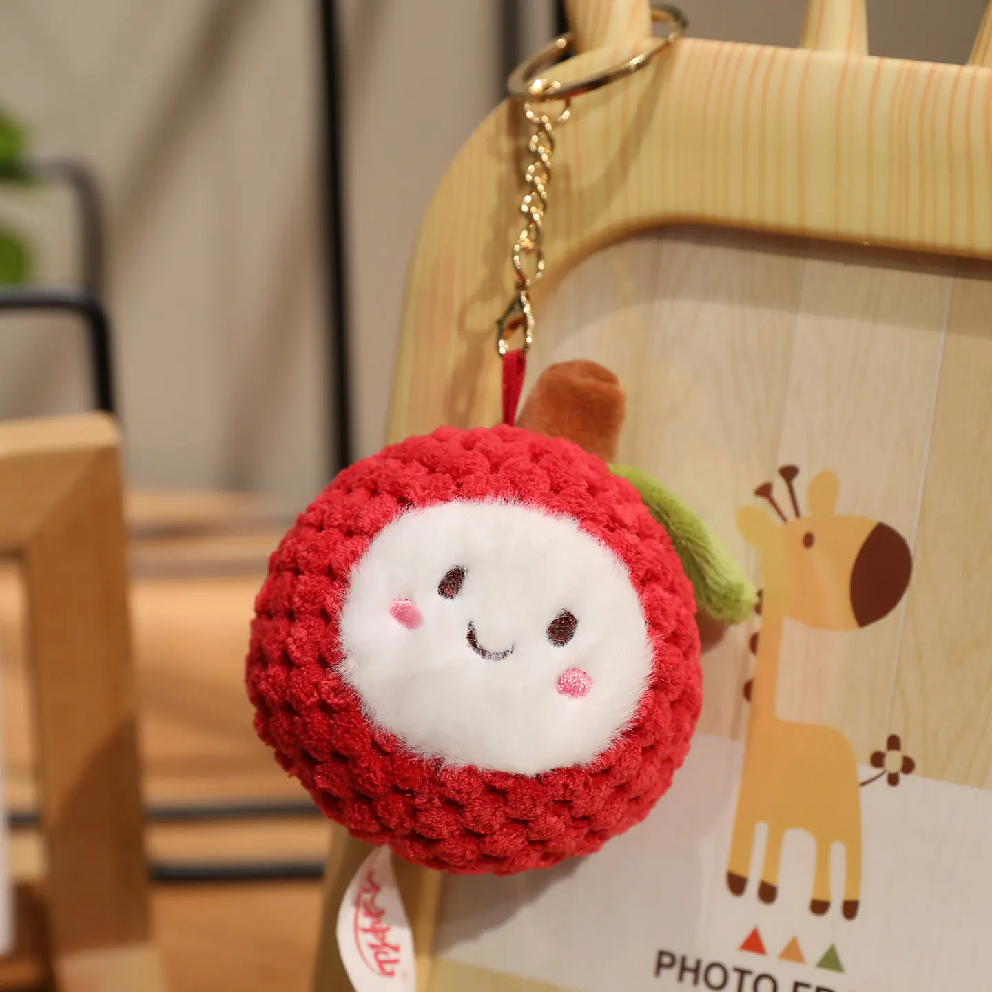 Neue Obst Lychee Plüsch Spielzeug Schöne Lychee und Bayberry Plüsch-schlüsselanhänger Cartoon Obst Gefüllte Puppen Rucksack Dekorative Anhänger