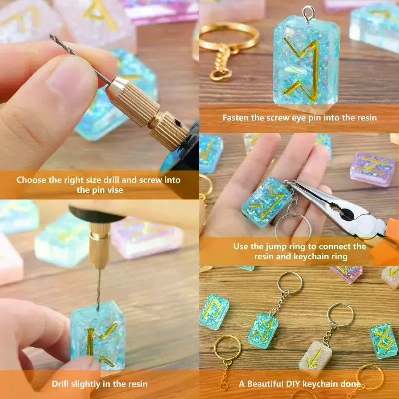 Powered Mini Portable Electric Drill With 3 Drill Bits Stable Performance For DIY Craft Jewelry Resin Drilling USB