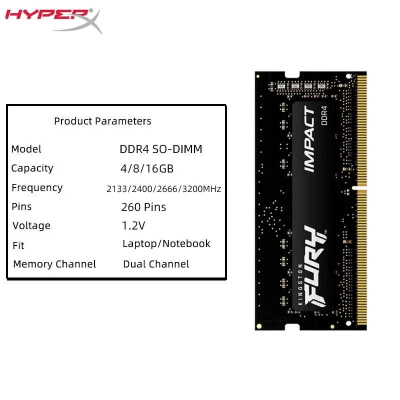 Imagem -02 - Memória Ram Ddr4 Notebook 8gb 16gb 3200mhz 2666mhz 2400mhz 2133mhz 260pin Pc421300 25600