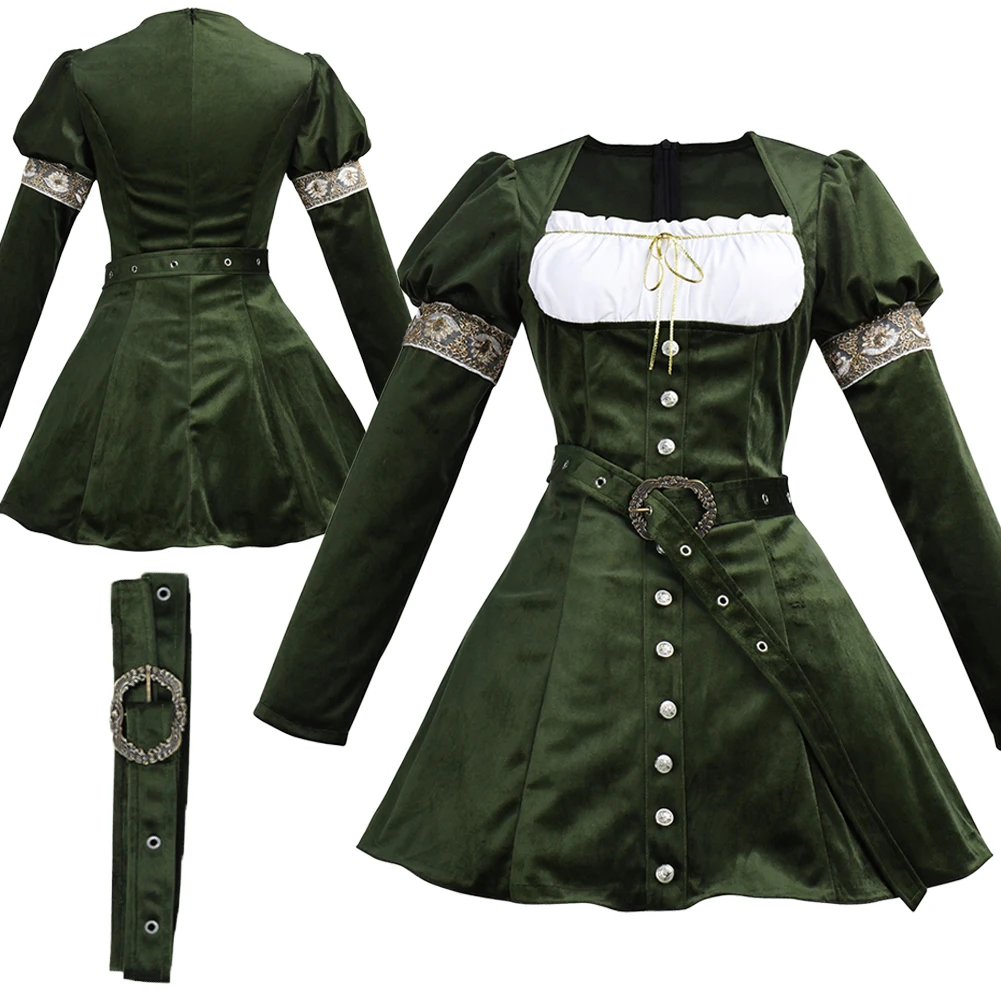 

Средневековый готический костюм эльфа для косплея, фэнтезийное платье в викторианском стиле, женский сценический костюм эпохи Возрождения, маскарадный наряд для Хэллоуина, женская праздничная одежда