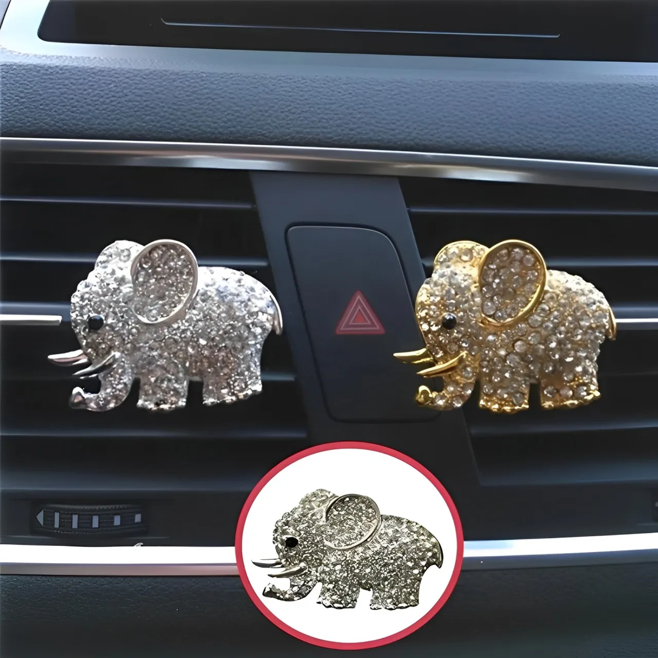 Bling Elefant Auto Klimaanlage Luft auslass Parfüm Clip Auto Parfüm Lufter frischer Diamant Elefant Auto Innendekoration