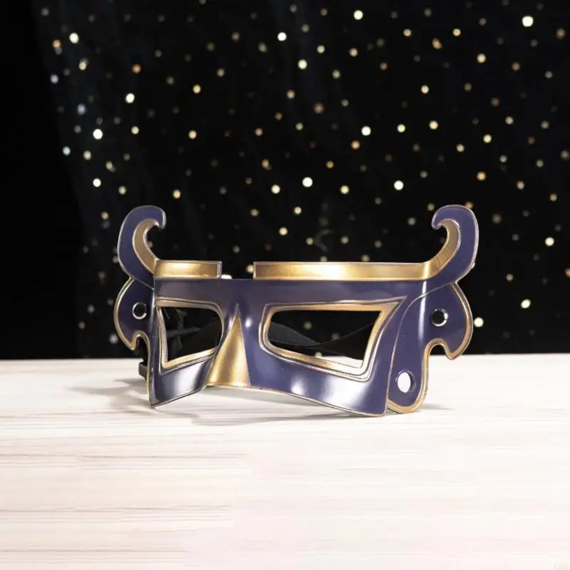 49mf Tajemnicza maska ​​Sanxingdui Styke Trwała lekka plastikowa pół twarzy dla dorosłych kobiet mężczyzn na Halloweenowe