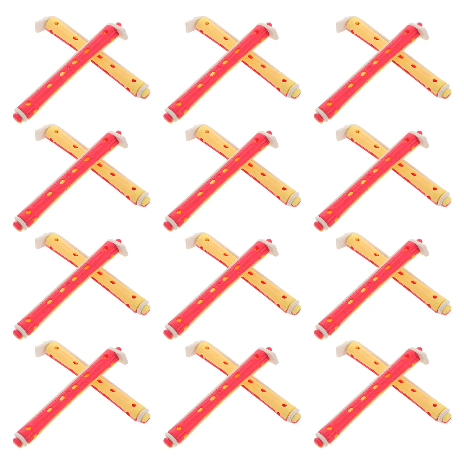 24Pcs Hollow Wave Perm Rods Hair Curlers Heatless Curling Rollers DIY Hair Styling Home Salon Heatless Overnight Curls