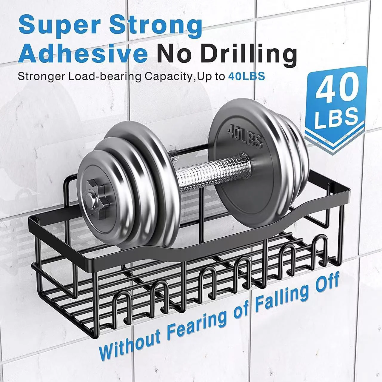 Bathroom Metal Shelves No-Dril - Kitchen Zo 评论和价格