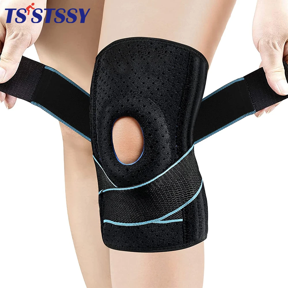 1Pair Professional Adjustable Knee Support Brace with Patella Gel Pads for Knee Pain, Arthritis, Injury Recovery, Running,Sports