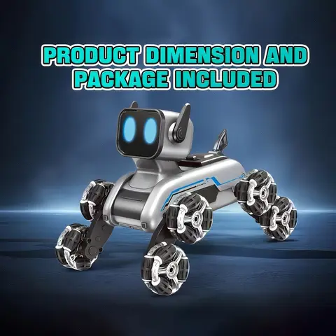 New Smart RC Robot Dog-2.4GHz Wireless, Realistic Pet Interaction, Music & Lights. Perfect Birthday/Christmas Gift for Kids 6-12