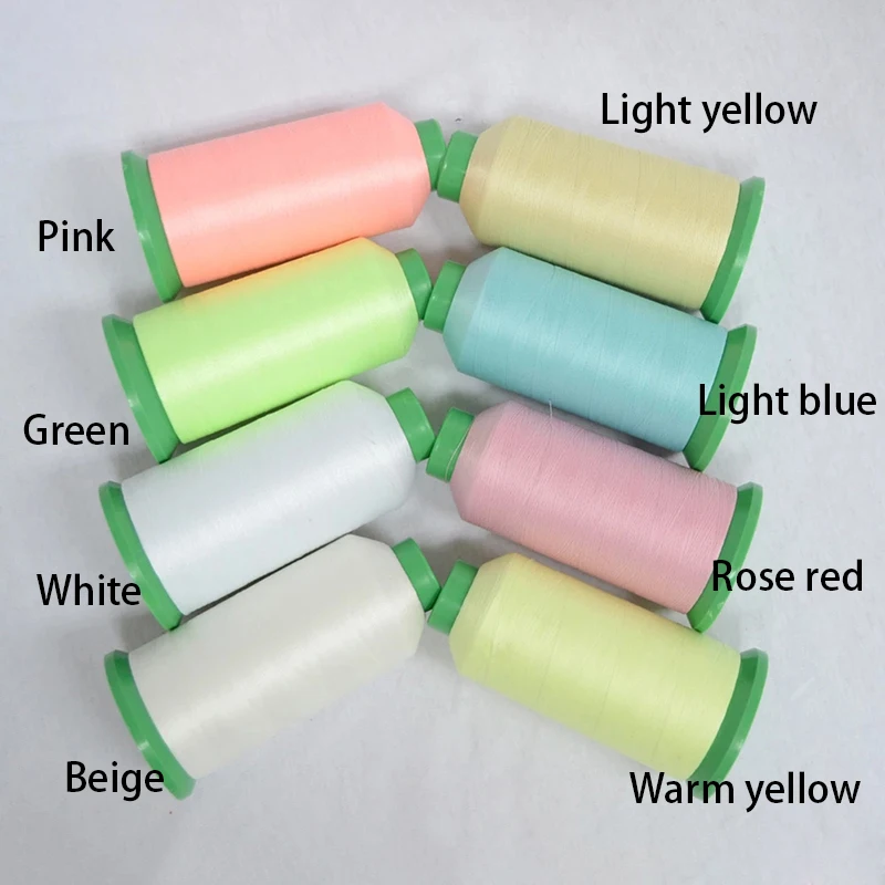 1000 Yards Patch Spool Embroidery Threads Glow In The Dark Luminous Sewing Machine Handmade Accessories Craft DIY
