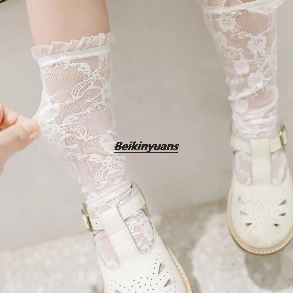 Fishing net socks socks Korea short socks women pile socks anti-snagging European and American stockings Japanese Harajuku thin