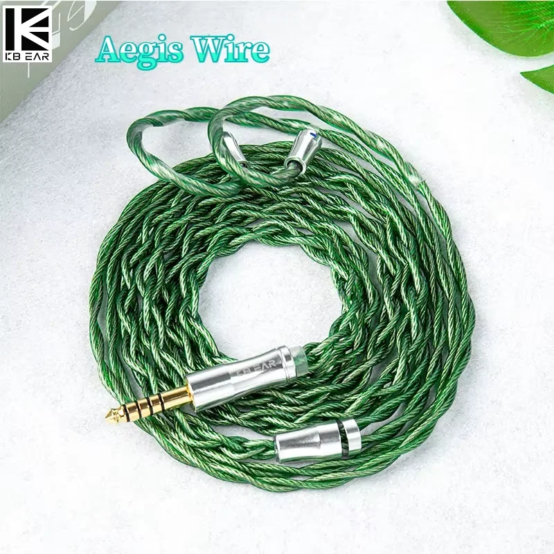 KBEAR Aegis Wire 4N Silver-plated OFC HiFi Headphone Cable Balance iem Cable 3.5/4.4mm For Headset Earphones KZ ZS12 PRO X ZA12
