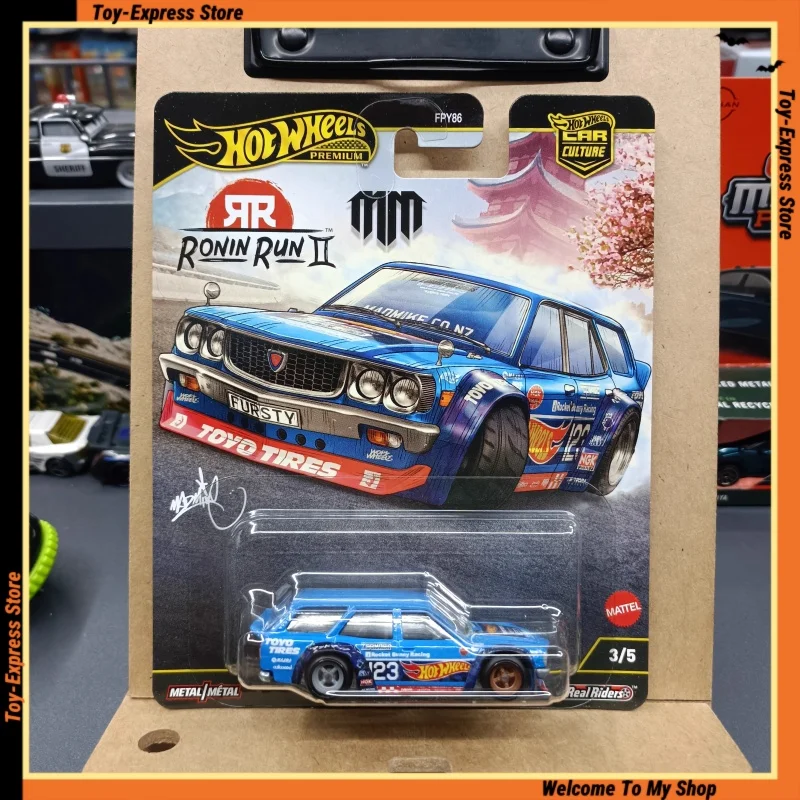 

Hot Wheels Premium 2025 Car Culture Ronin Run II Hotwheels 2025 1/64 Модель автомобиля Mad Mike Mazda RX-3 Wagon Коллекционные детские игрушки