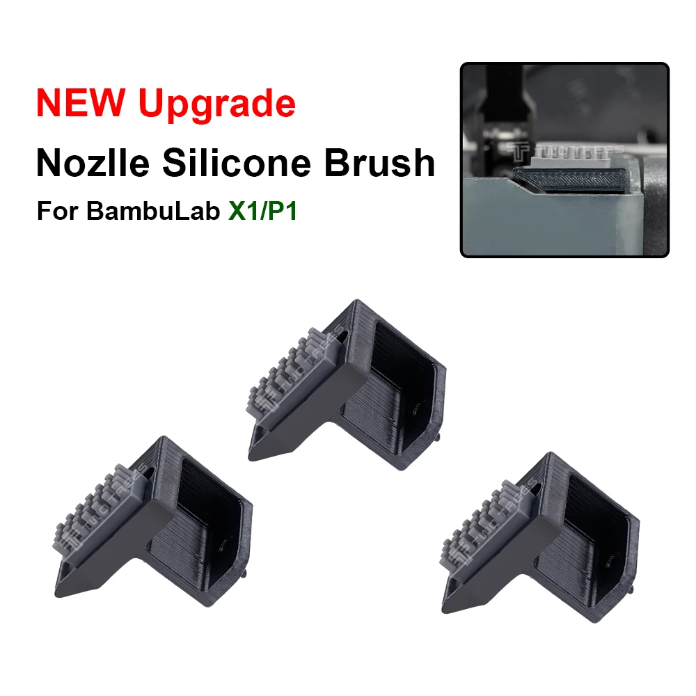 For Bambu Lab P1P P1S X1 X1C Nozzles Wiper Silicone Brush Mounted Scrubbers Print Head Cleaner Printer Head Wiping