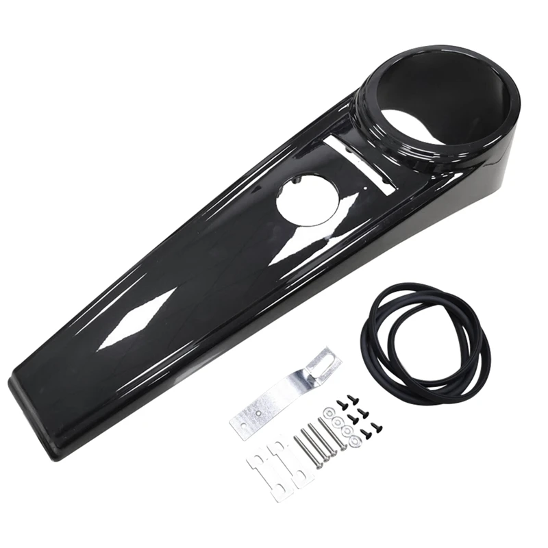 

Gloss Black Dash Accessories Parts Fuel Console Gas Tank Cover Trim For Road King 2008-Up