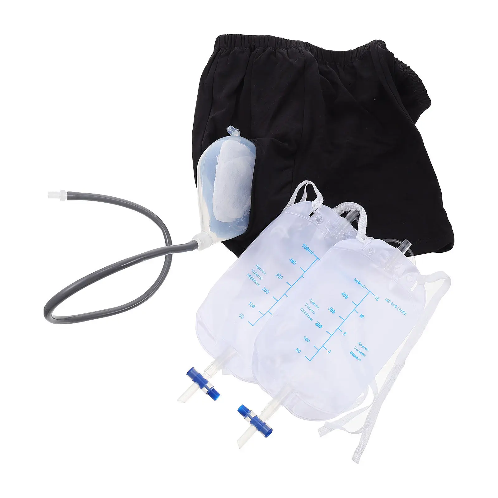 1Set Incontinence Men Underwear Breathable Cotton Underpants Leakproof Elastic Waistband Wearable Urine Bag Pants