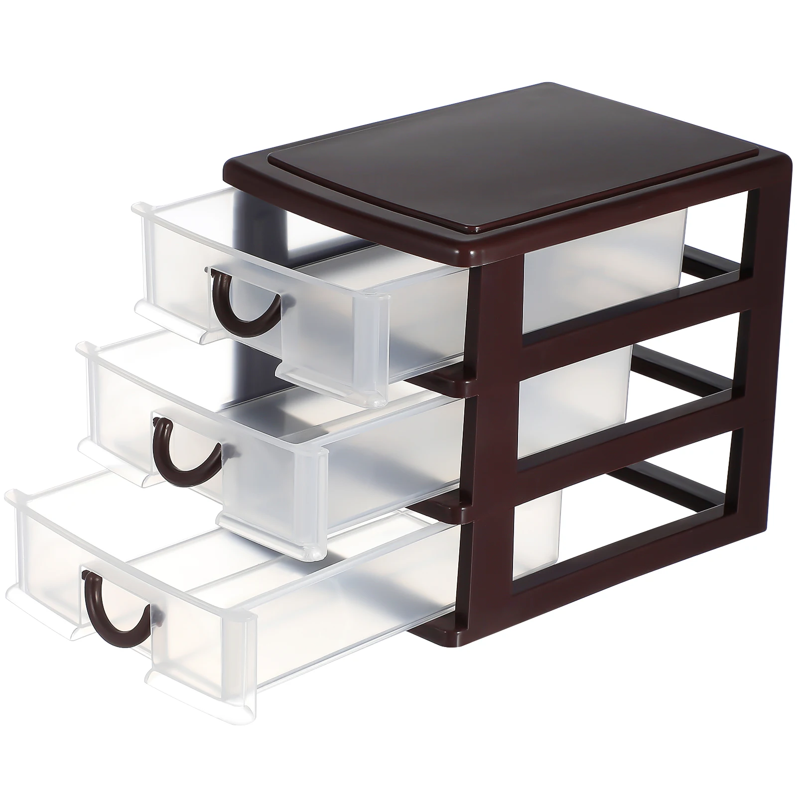 

Plastic Storage Box Transparent Desktop Organizer for Jewelry Glasses Cosmetics Lightweight Portable Home Office Use Storage