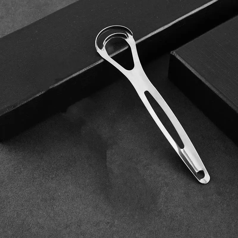 Medical Grade Stainless Steel Tongue Scraper Fresh Breath Oral Hygiene Care Tool for Sensitive Oral Cavity Users