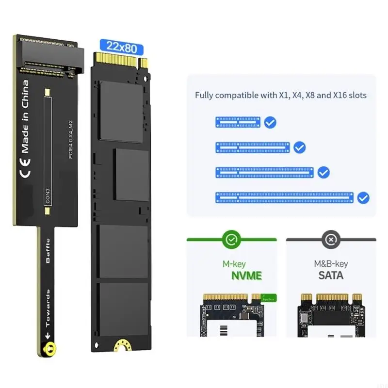  PCIe to M.2 2280 M-Key Expansion Board Card for Tight Desktop Layout Use