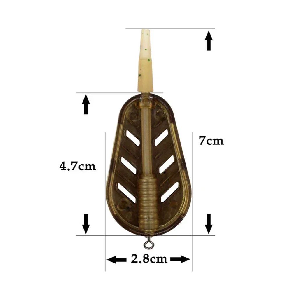 SPORTFUNSF 1 قطعة حامل الطعم انفجار هوك سبائك الزنك الكارب الطعم حامل المغذية مكتبة الصيد 20 جرام/30 جرام/40 جرام/50 جرام الطعم قاذف Fishin