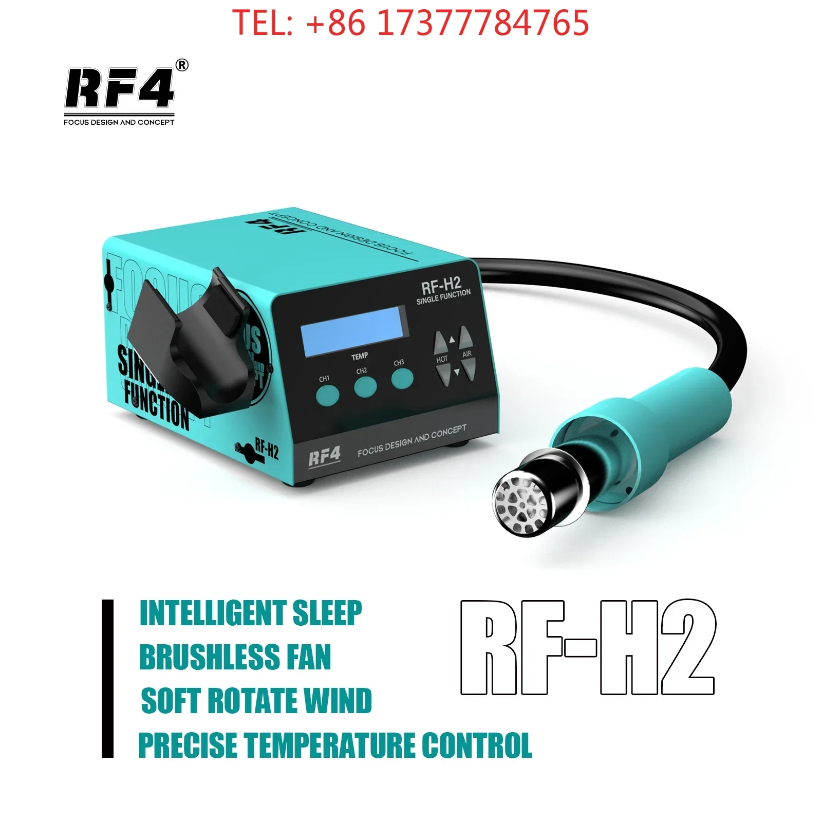 New 1000 W -H 2 Fast Desoldering Hot Air Soldering Station Digital Display ligent BGA Rework Station To PCB C Repair