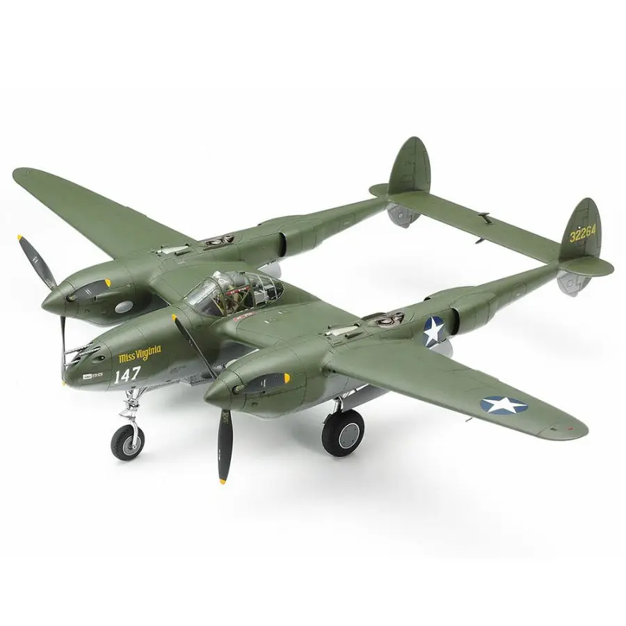 Tamiya 1/48 Scale Model Aircraft Kit 61120 USAF Lockheed P-38 F/G Lightning