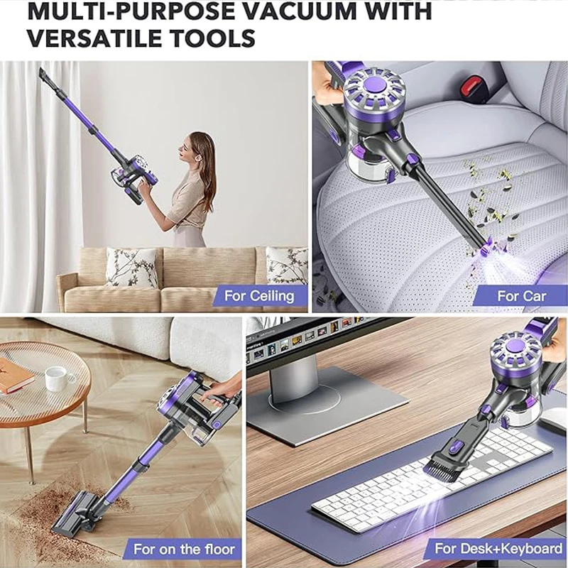 Mamnv V07 100kPA Wireless Handheld Vacuum Cleaners 180W Suction Power Cordless Stick Vaccum Cleaner For Pet Home 0.9L Dust Cup