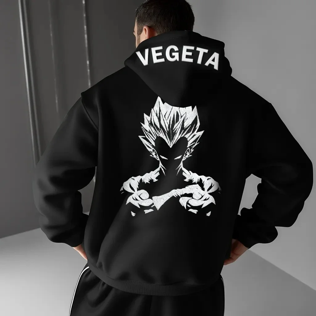 

Vegeta Dragon Ball Anime Harajuku Men Women Cotton Autumn Winter Insulation Hooded Sweater Oversized Casual Comfort Streetwear