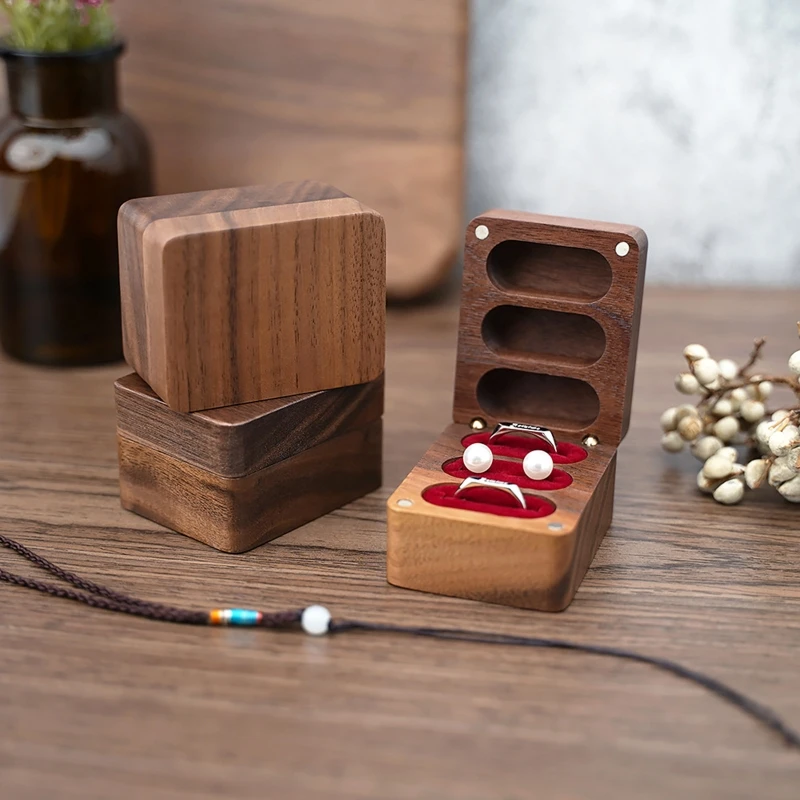 

Vintage Solid Wooden Jewelry Boxes Antique Chinese Earrings Rings High-end Watch Hand Jewelry Wooden Storage Boxes